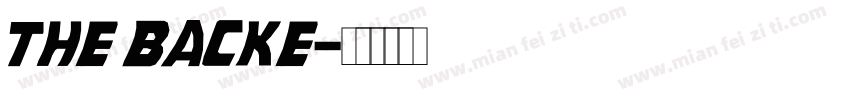 the backe字体转换